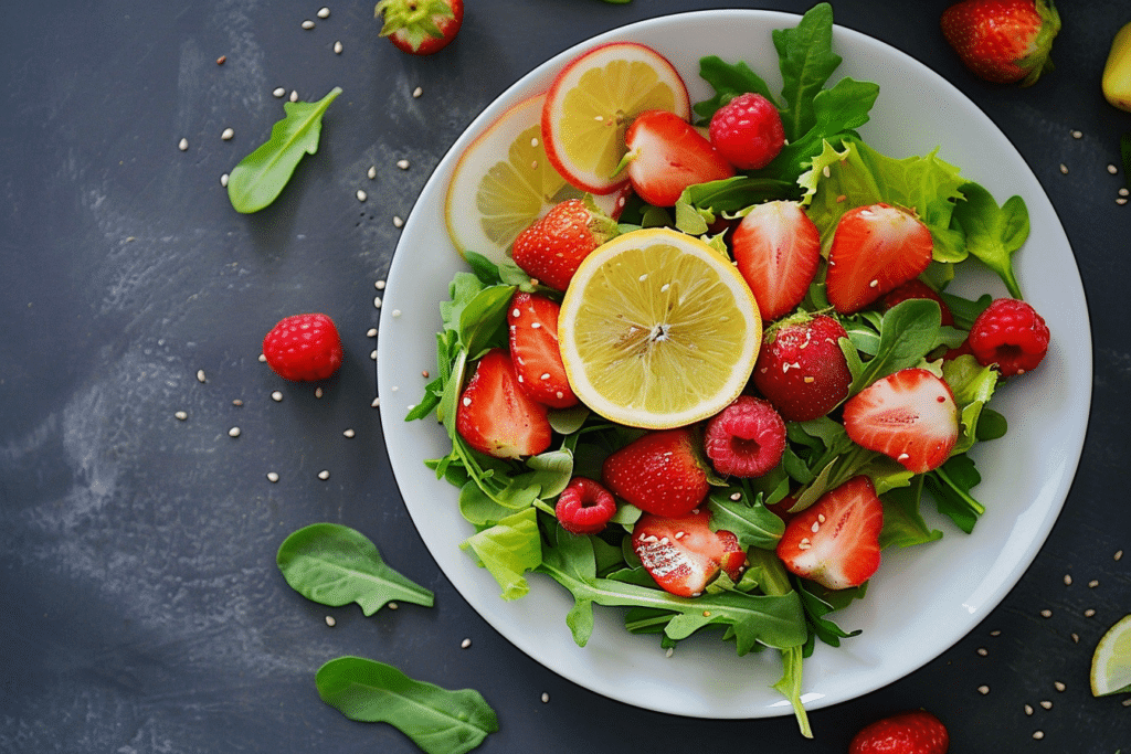 antifalmatory green and fruit salad