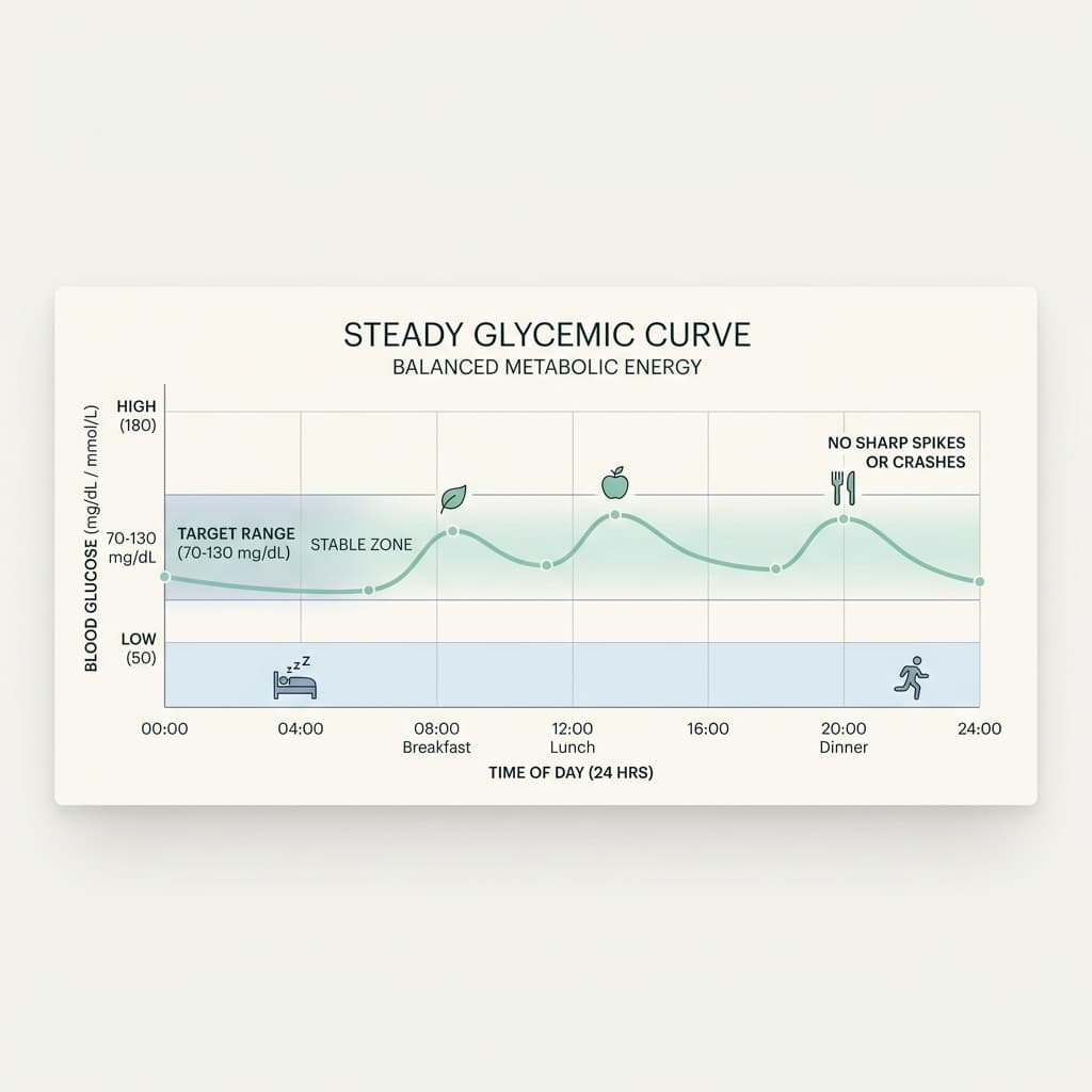 Visualization of steady glycemic curve