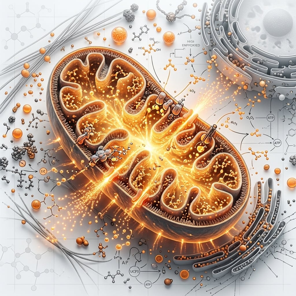 Cellular visualization of mitochondrial thermogenesis and metabolic energy production.